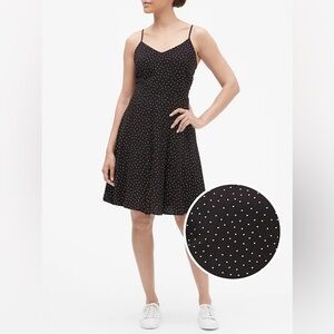Gap fit and flare cami mini dress polka dot medium